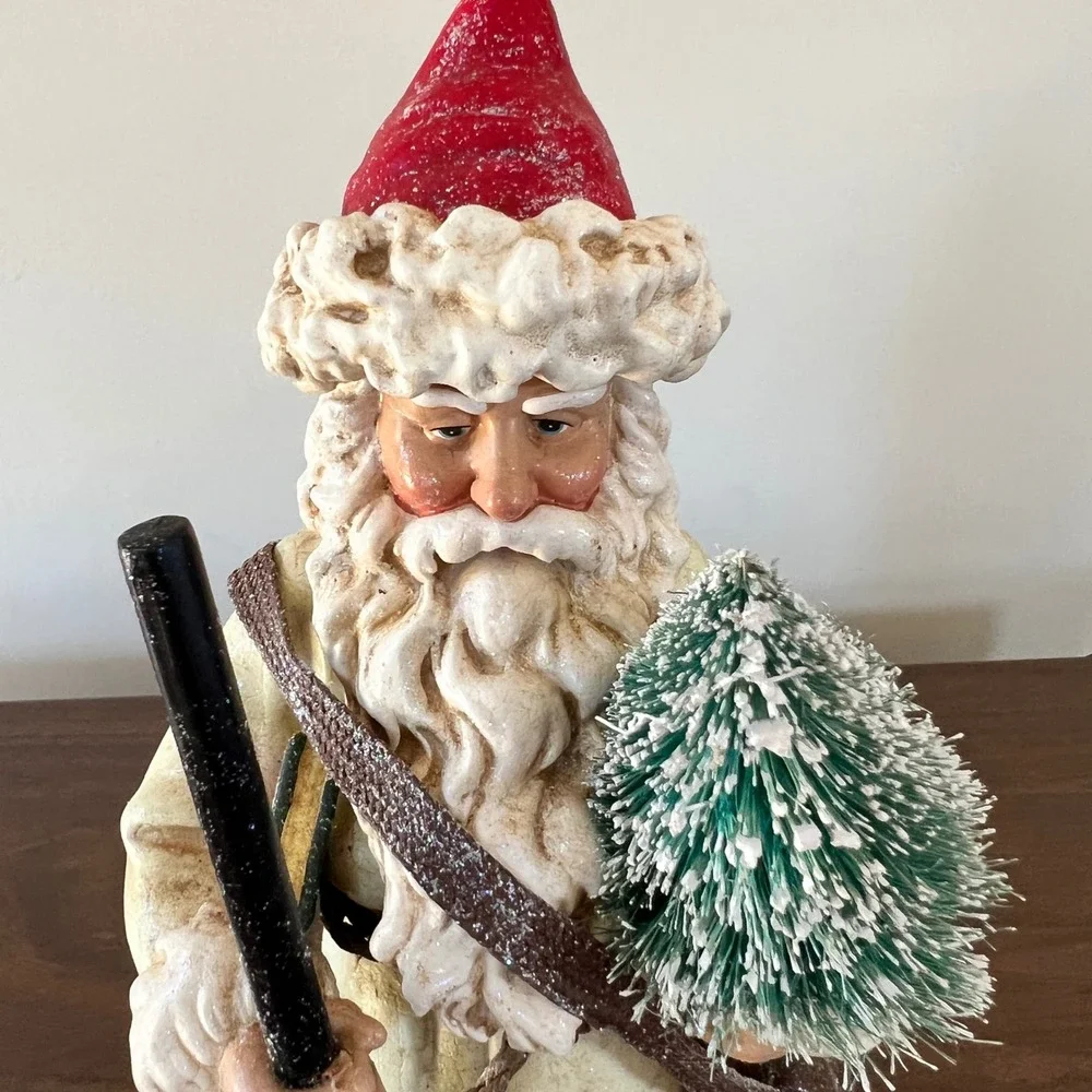 Department 56 Father Christmas Old World Santa Figurine 56.47491 Crackle Glaze